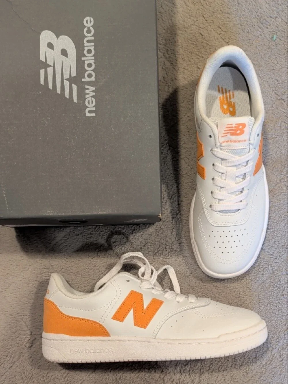 New Balance Women's BBW80 V1 White with Orange Accents